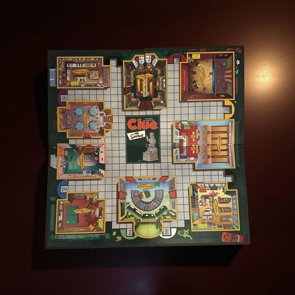 Simpsons Clue Board Game 2000 Parker Bros Colorful Character Tokens COMPLETE - Picture 2 of 9